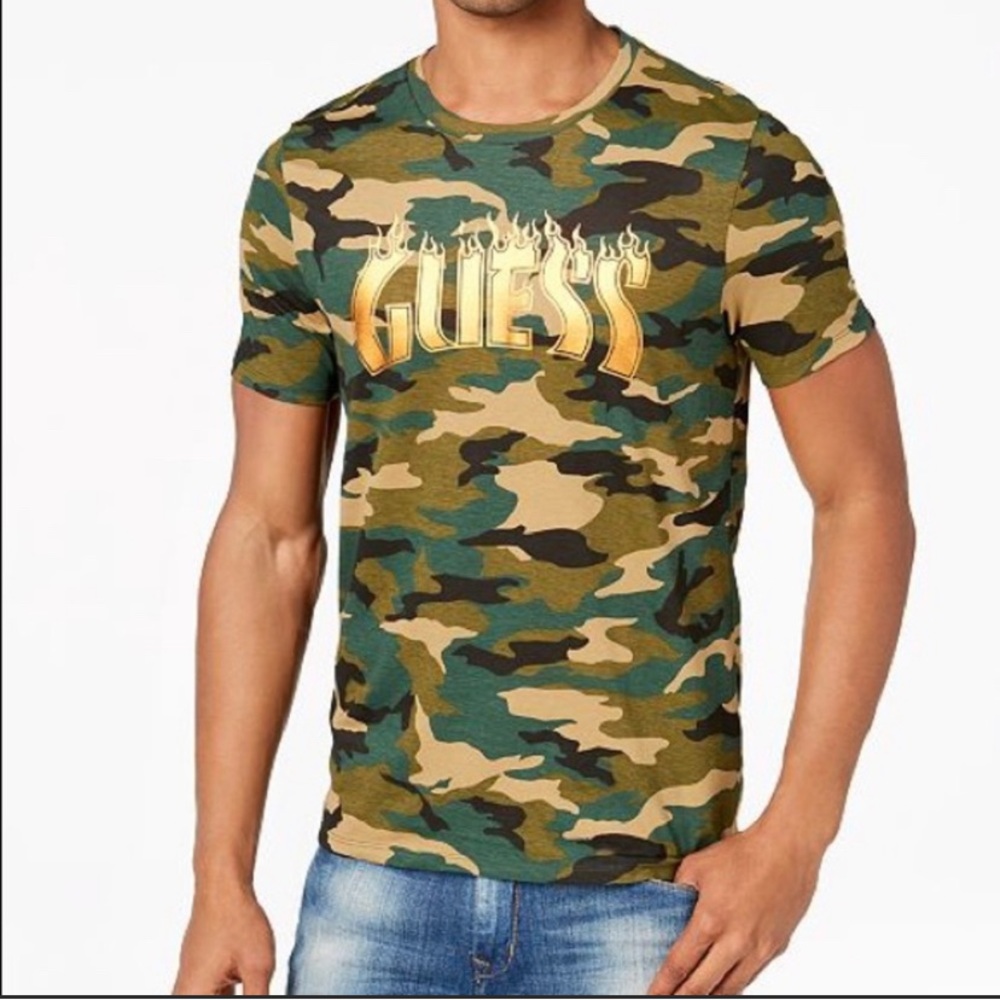 Camo print T-shirt Guess brand